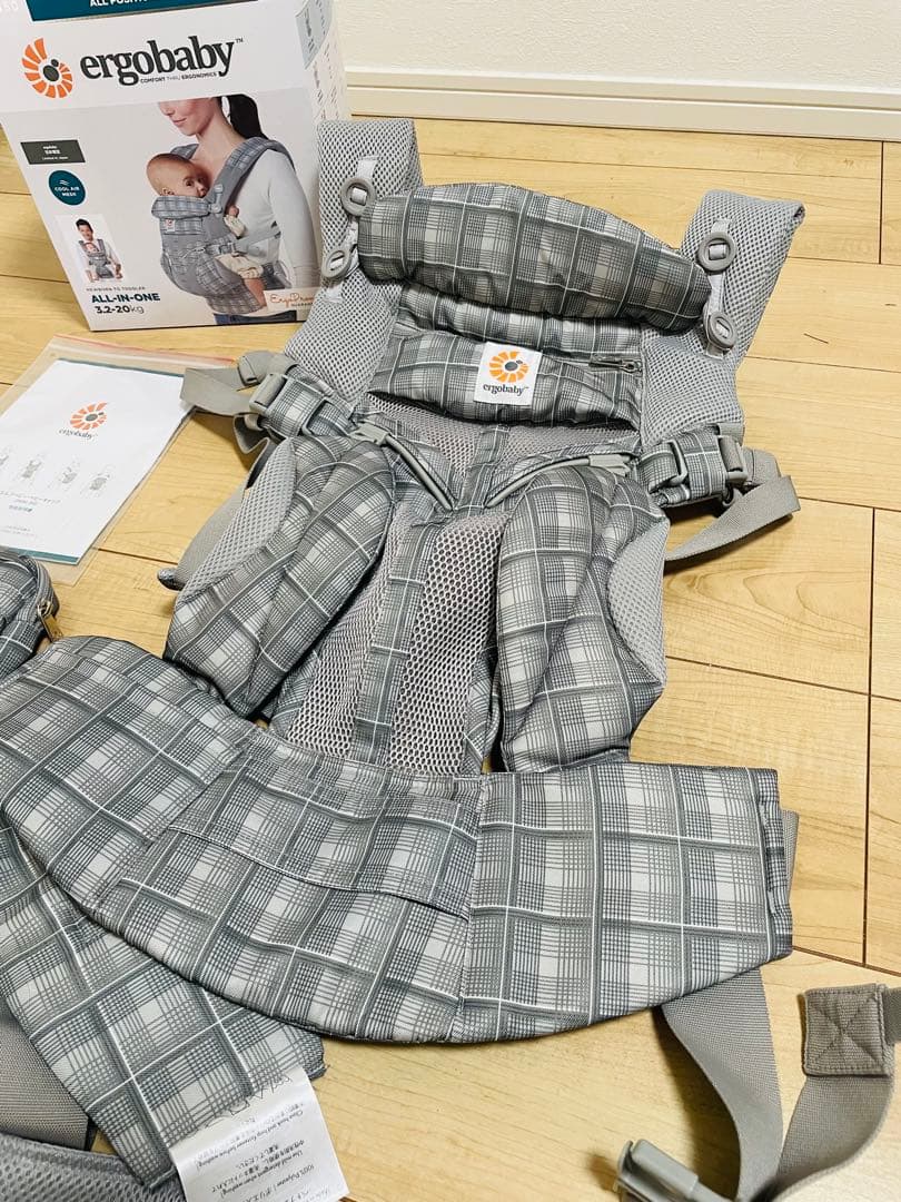 ergobaby OMNI 360 抱っこ紐 グレー・チェック柄