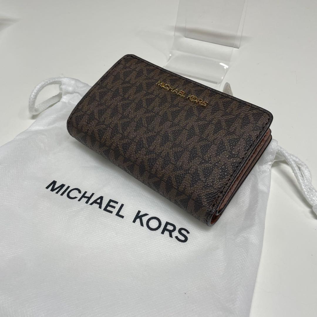 N*品様 新品　MICHAEL KORS 二つ折り財布 ブラウン系