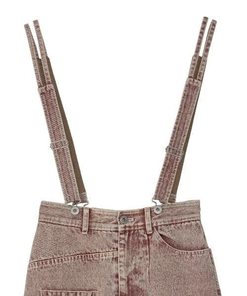 スカート MEDI INVERT SUSPENDER DENIM SKIRT ameri