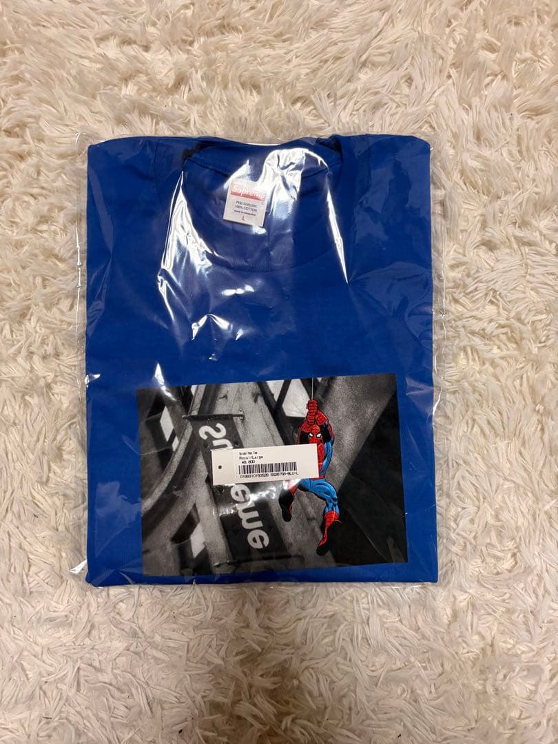 新品　supreme スパイダーマンＴ　ブルー L