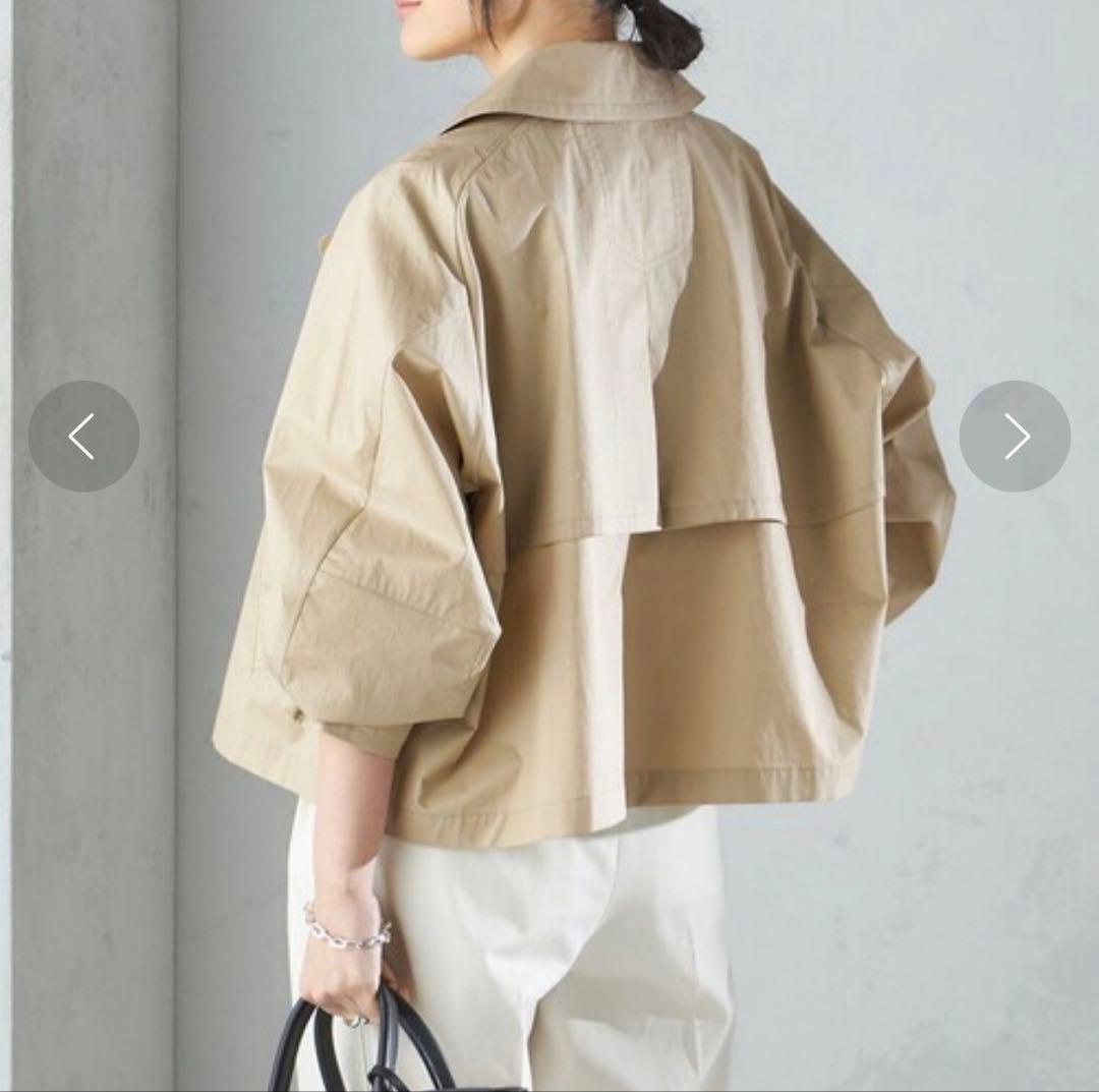 美品✨SHIPS タイプライター ボリュームスリーブ ショート トレンチコート