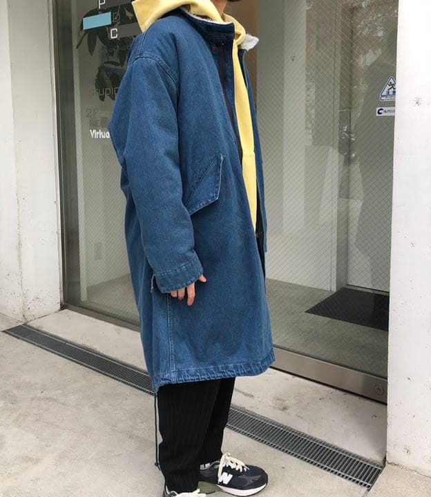 monkeytime モッズコート　デニム　ボア
