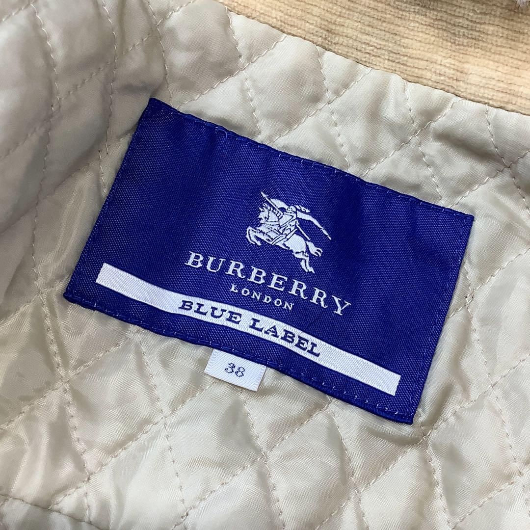 BURBERRY BLUE LABEL コーデュロイ 中綿コート ベージュ系