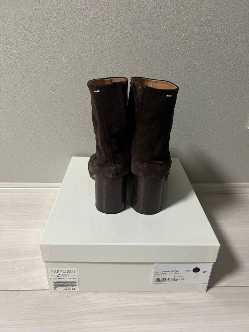 k*o様 【美品】24AW メゾンマルジェラ タビスウェードブーツ 8cmヒール