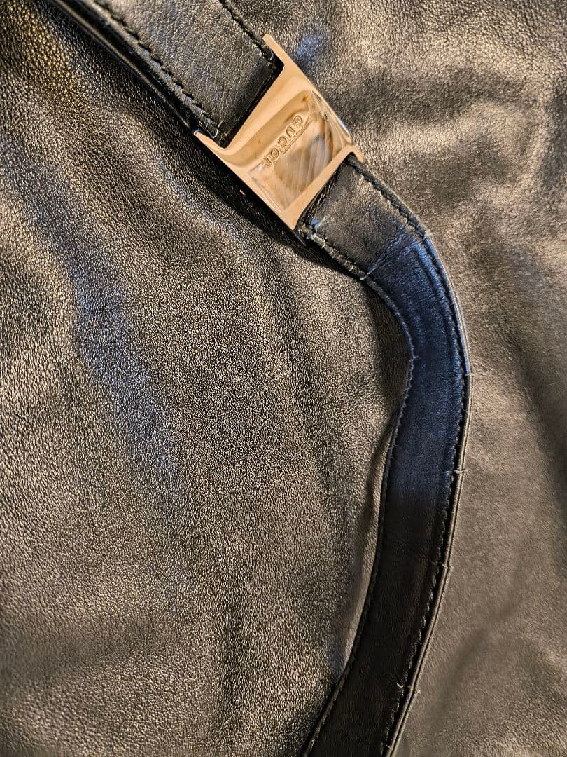GUCCI レザー ショルダーボストンバッグ ラージ