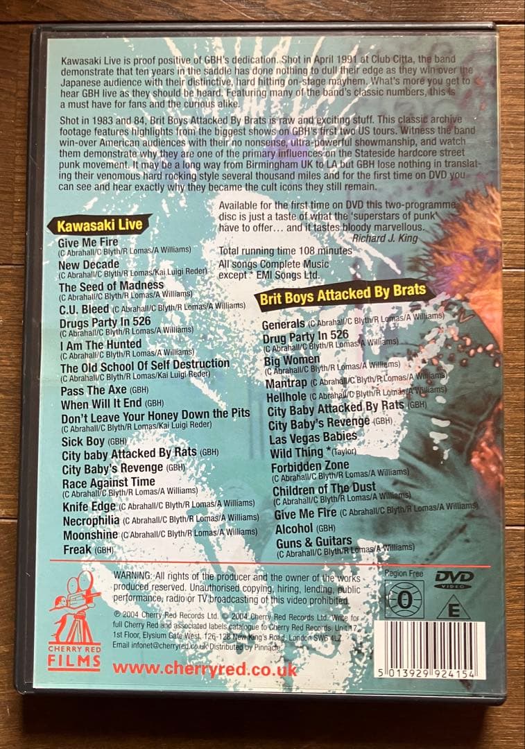 G.B.H Kawasaki Live DVD(廃盤商品)