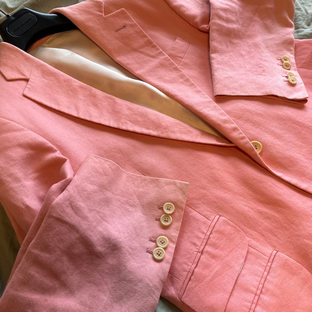 HACKETT LONDON ハケットロンドン　リネンジャケット　ピンク40S
