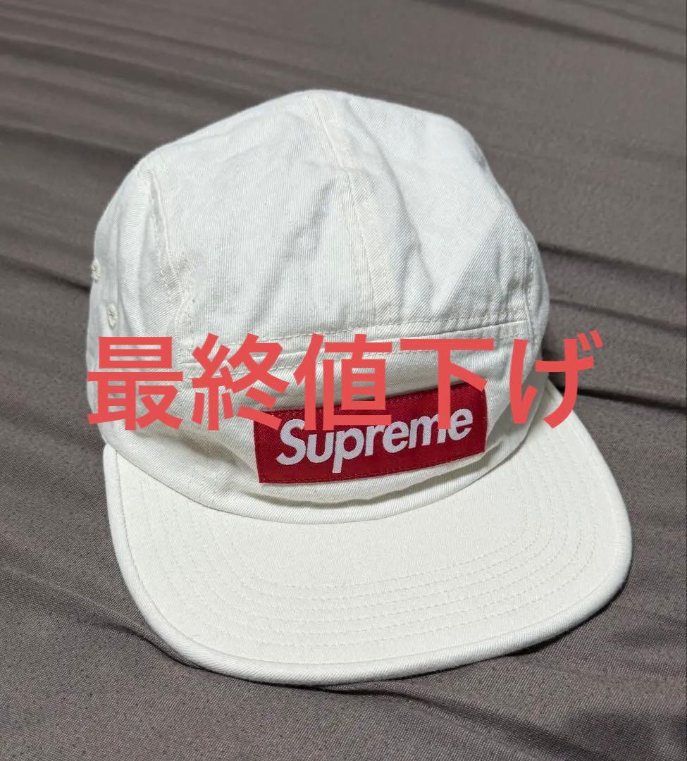 supreme ボックスロゴ キャップ ホワイト