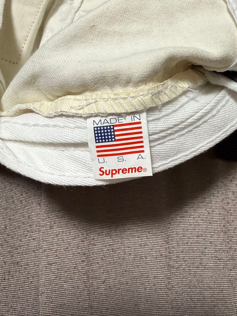 supreme ボックスロゴ キャップ ホワイト