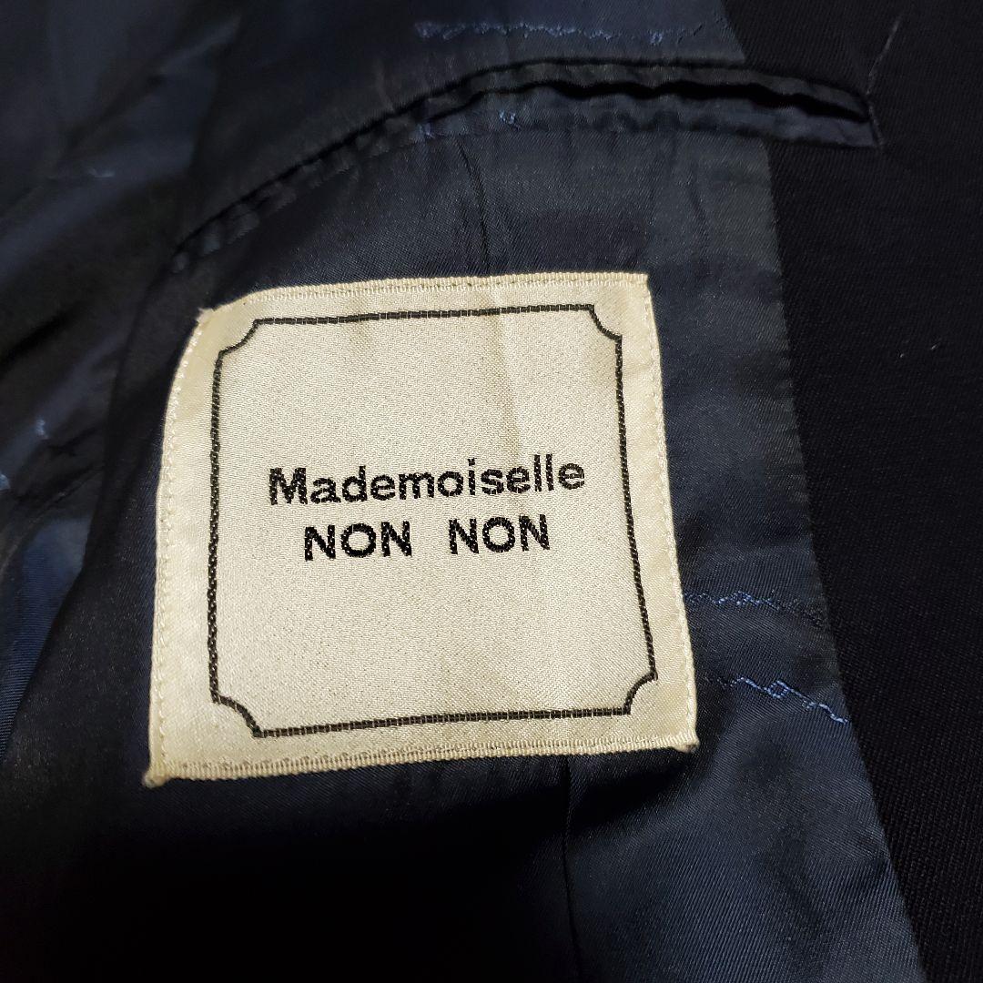 美品✨マドモアゼルノンノン　紺ブレ　ダブル　裏地総柄　ウール　金ボタン　ララ様