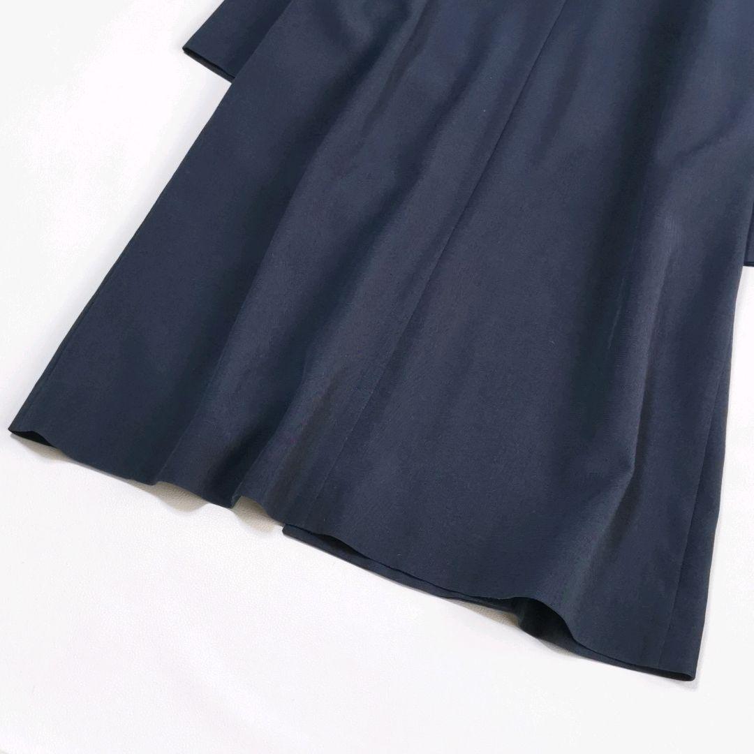 近年【美品✨】アマカ　チェスターコート 薄手 ベルト 　濃紺　М