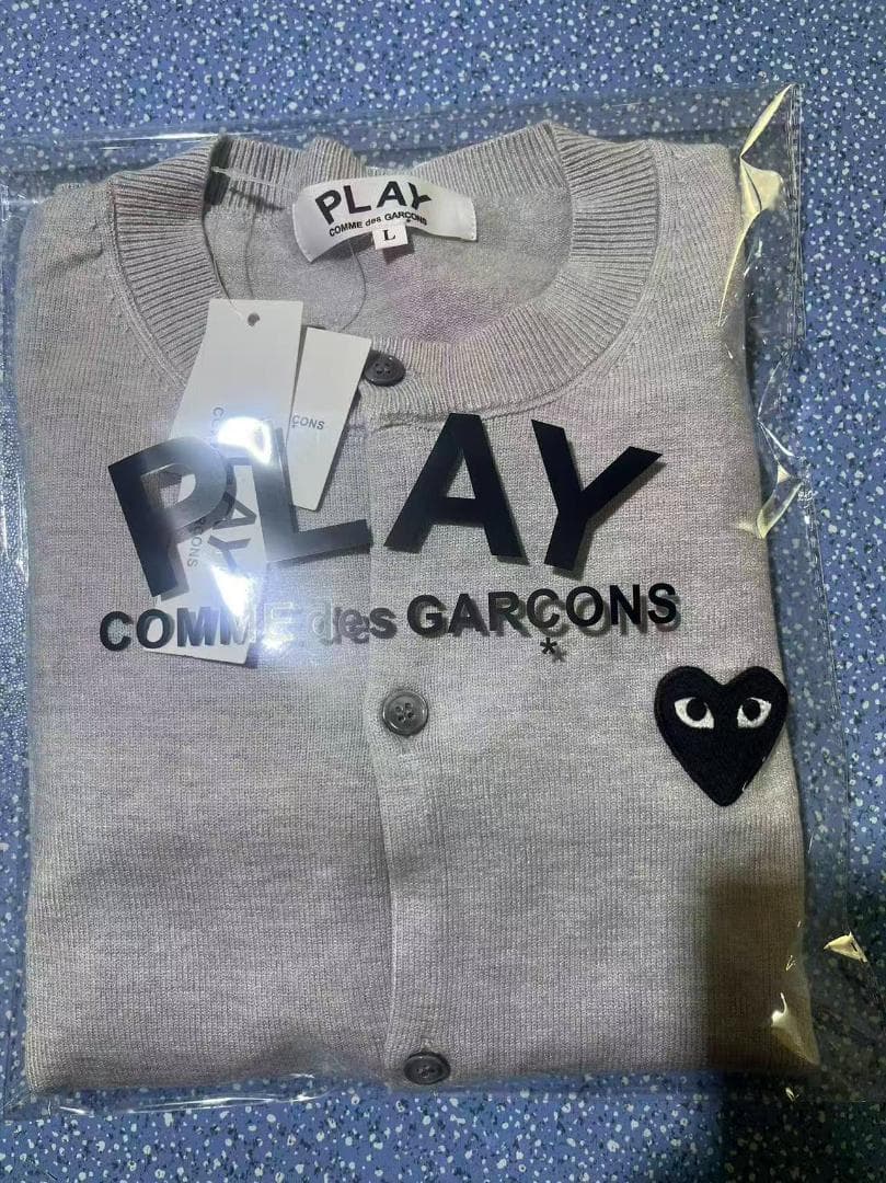PLAY COMME des GARCONS カーディガンM-XL#0 グレー