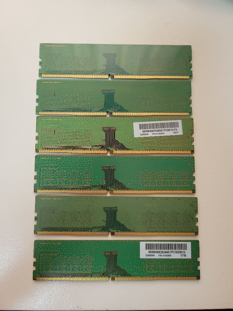デスクトップ用　DDR4 8GB x 6枚セット