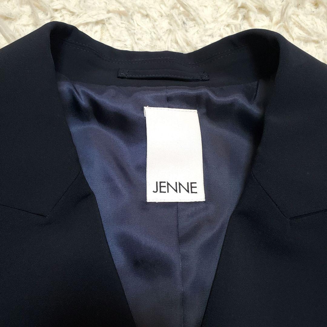 JENNE 極美品 近年 バイカラージャケット ネイビー 金ボタン