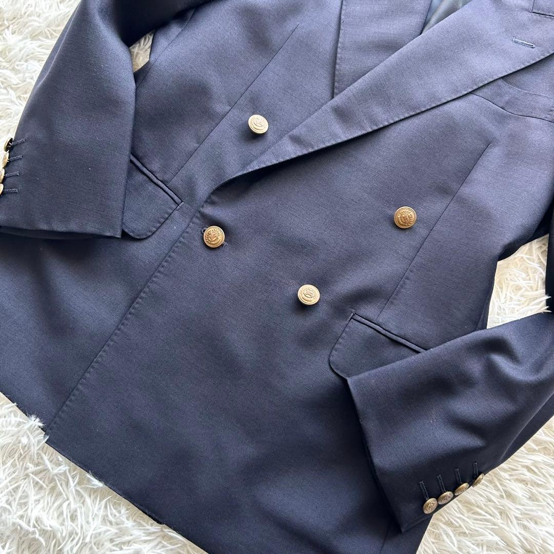 BURBERRY バーバリー　紺ブレ　テーラードジャケット　金ボタン　M相当