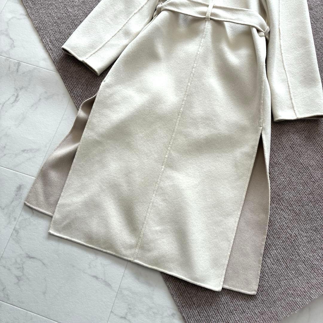 美品 SHIPS♡ウール カシミヤ リバーシブル リバーコート 白×ピンク