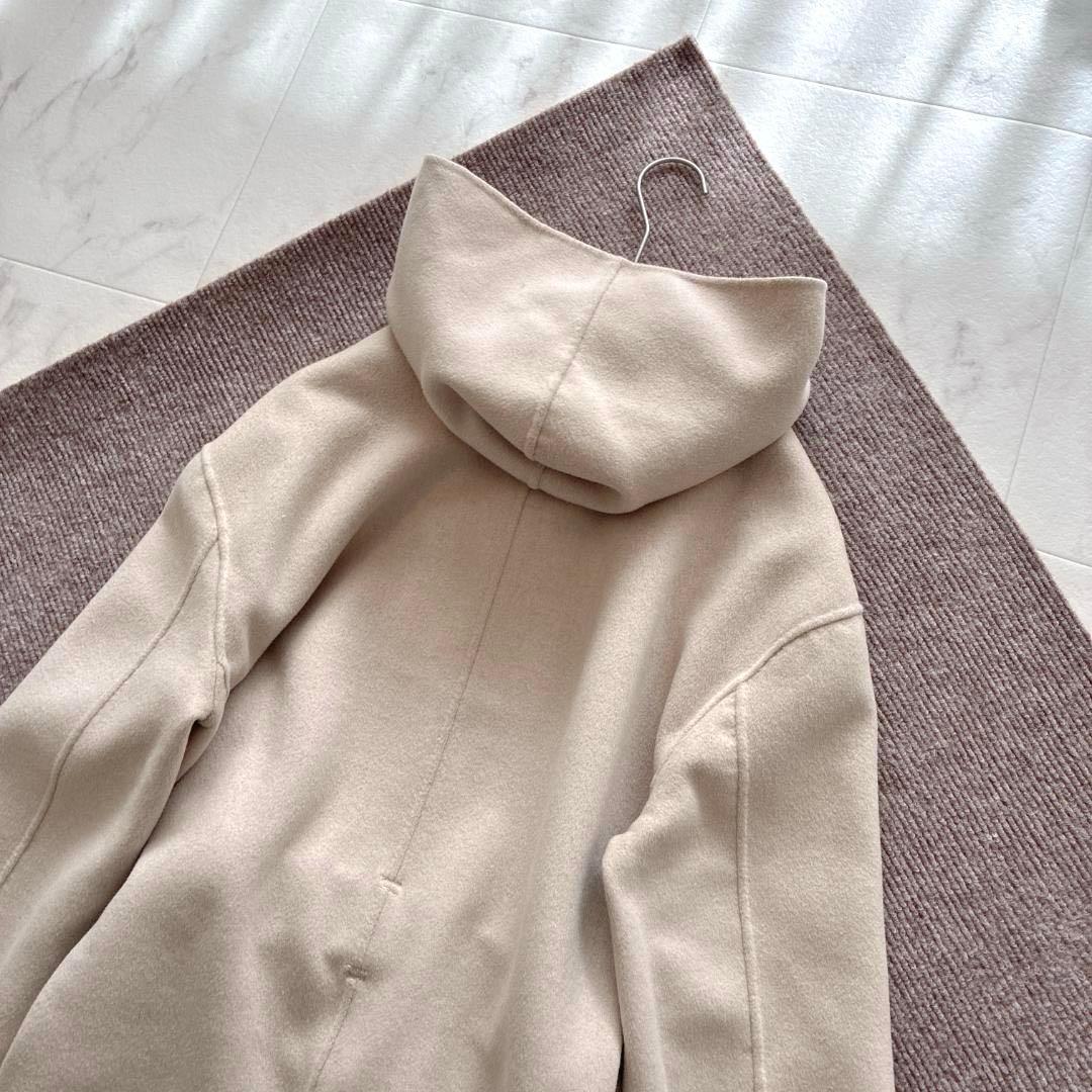 美品 SHIPS♡ウール カシミヤ リバーシブル リバーコート 白×ピンク