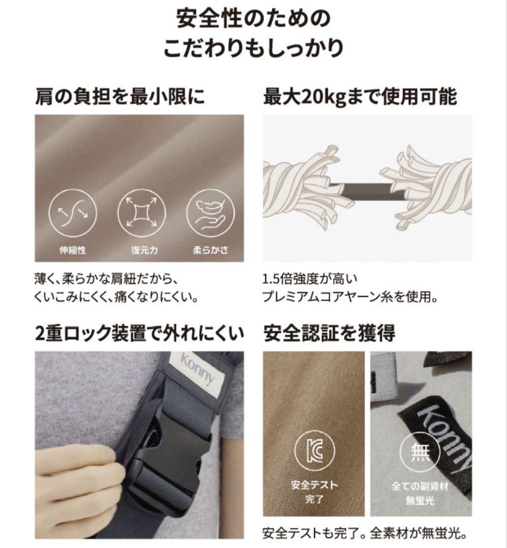 新品　未使用　未開封　コニー　安心　ヒップシート　チャコール　スタイ　2枚入