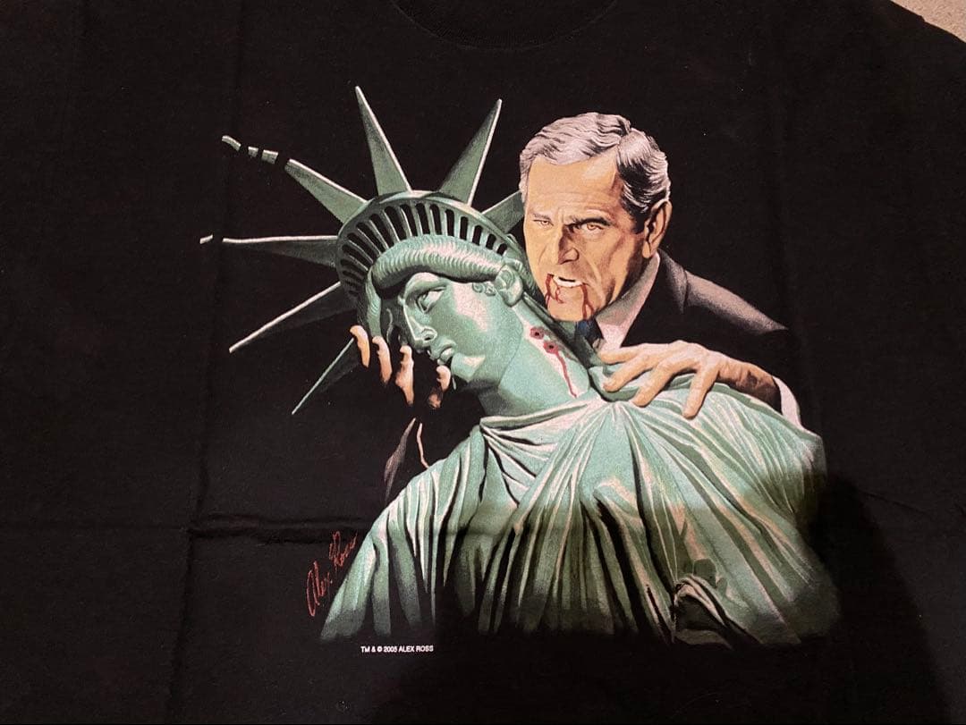 ブッシュ大統領 自由の女神 Alex Ross アメコミ Tシャツ