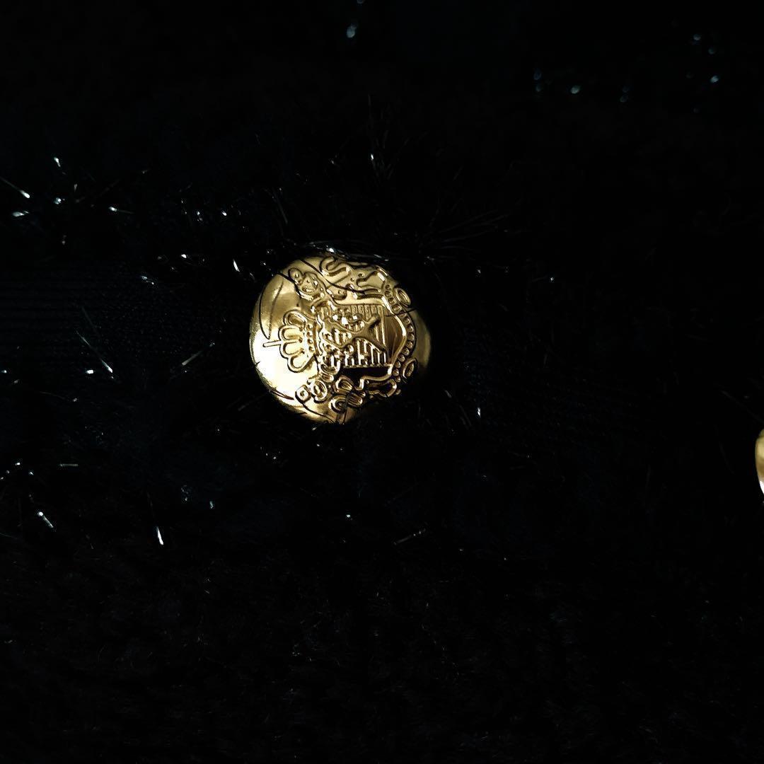 新品 タグ付き✨グレースコンチネンタル 現行 カーディガン 金ボタン 黒
