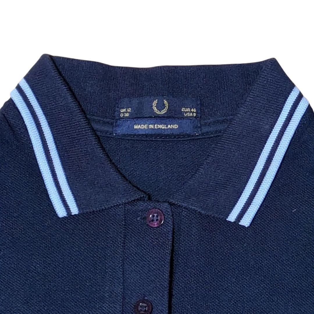 ✨美品✨フレッドペリー　ポロシャツ　ネイビー　コットン　 38（Ⅼ相当）　英国製