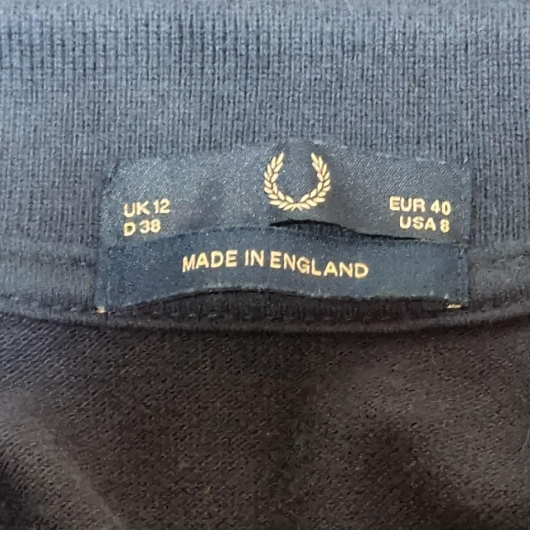 ✨美品✨フレッドペリー　ポロシャツ　ネイビー　コットン　 38（Ⅼ相当）　英国製