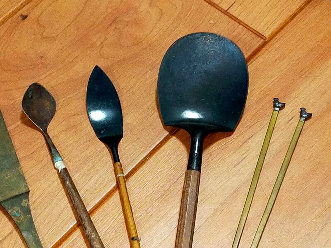 ♥値下げ！釜道具　灰匙　火箸　まとめて　茶道具　骨董　古玩