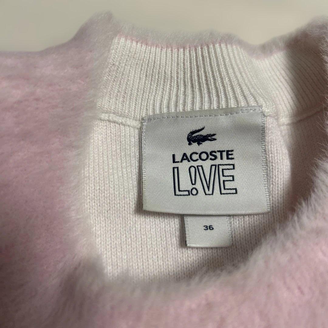 LACOSTE LIVE ラコステ ロゴニット ピンク