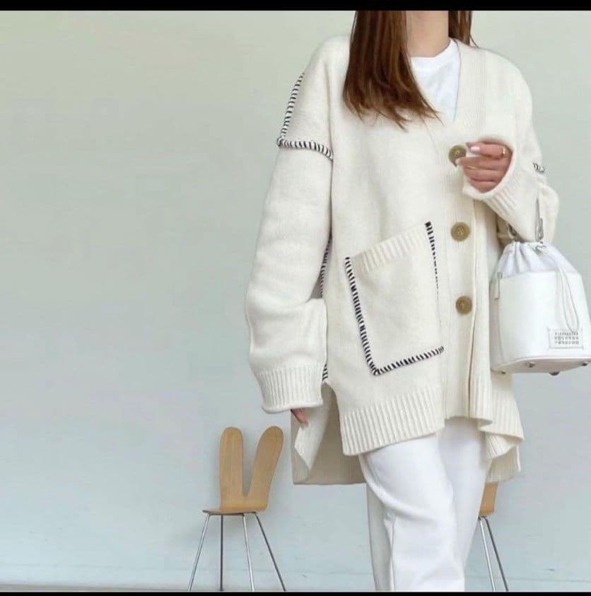 ナゴンスタンス NEW ENGLAND BOX Vカーディガン