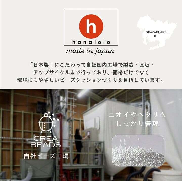 ビーズクッション　170ℓ 　オニオン　ニットカバーセット　ハナロロ