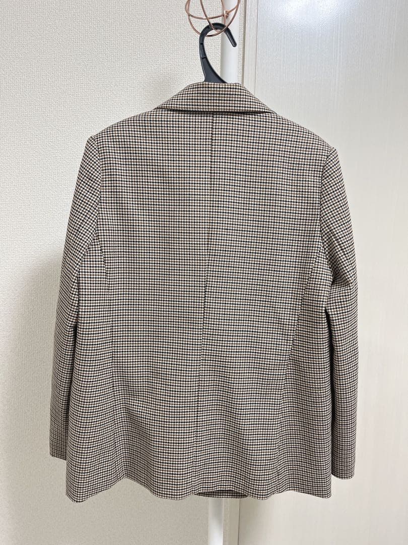 【美品】Mila Owen 金釦2サイズチェックダブルブレザージャケット