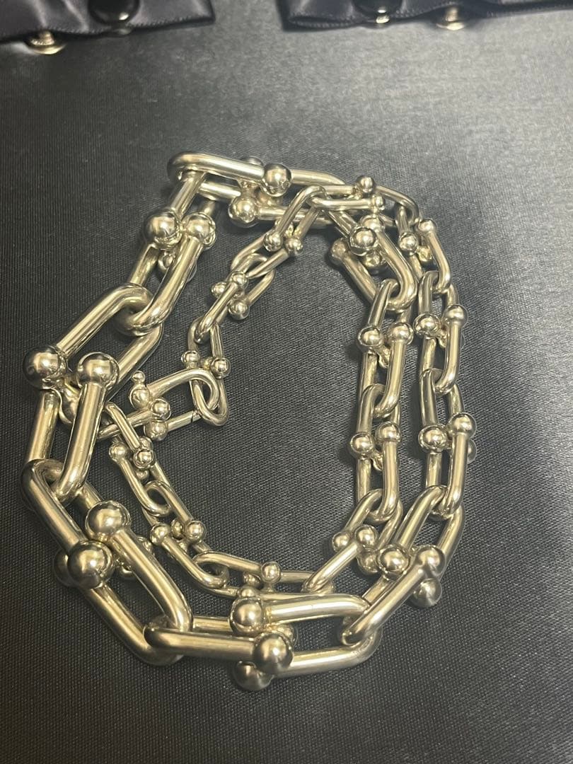 Tiffanyハードウェア グラジュエイテッドリンクネックレスSilver925