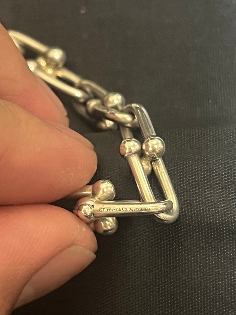 Tiffanyハードウェア グラジュエイテッドリンクネックレスSilver925
