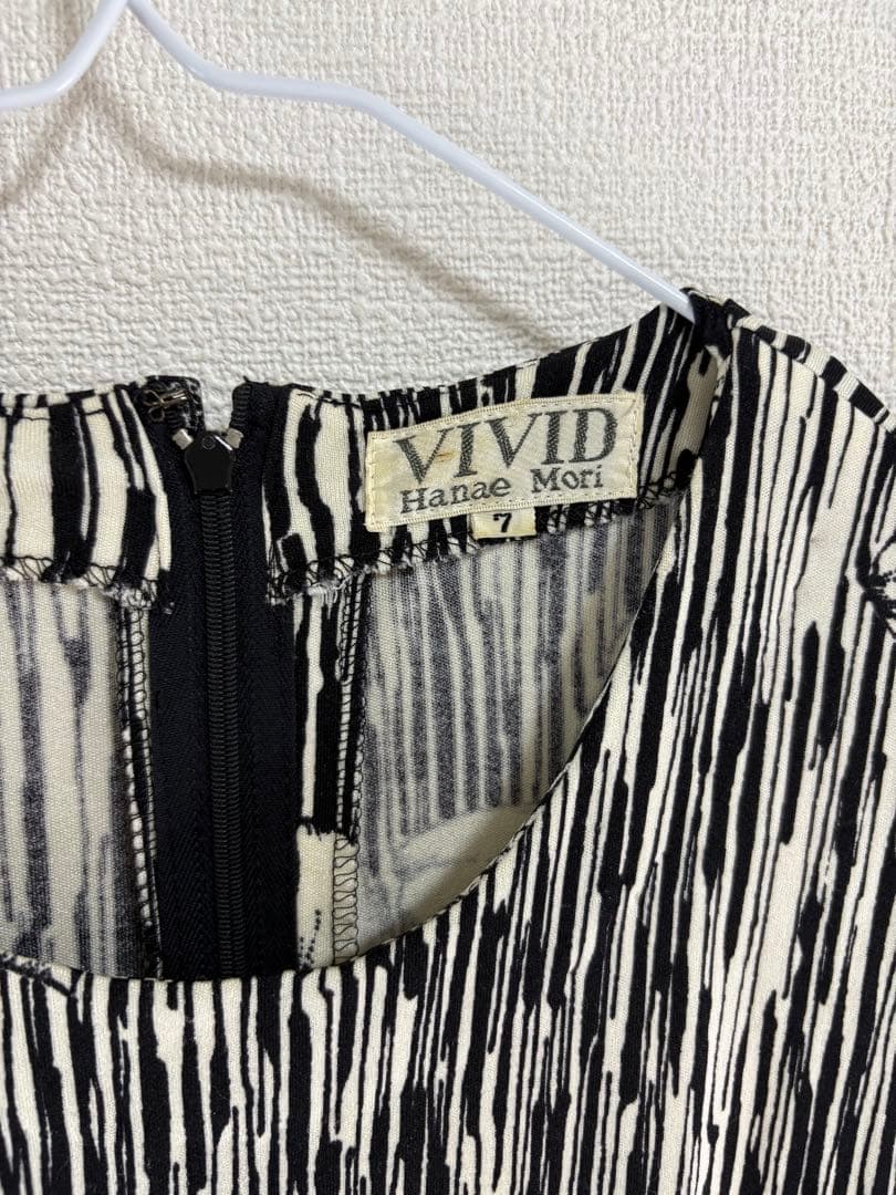値下げ　VIVID HANAE MORI 花柄ワンピース　ヴィンテージ　7号