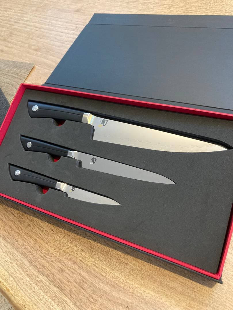 （新品）貝印「旬 SORA」 包丁3点セット 定価¥ 31,900 関の名刀