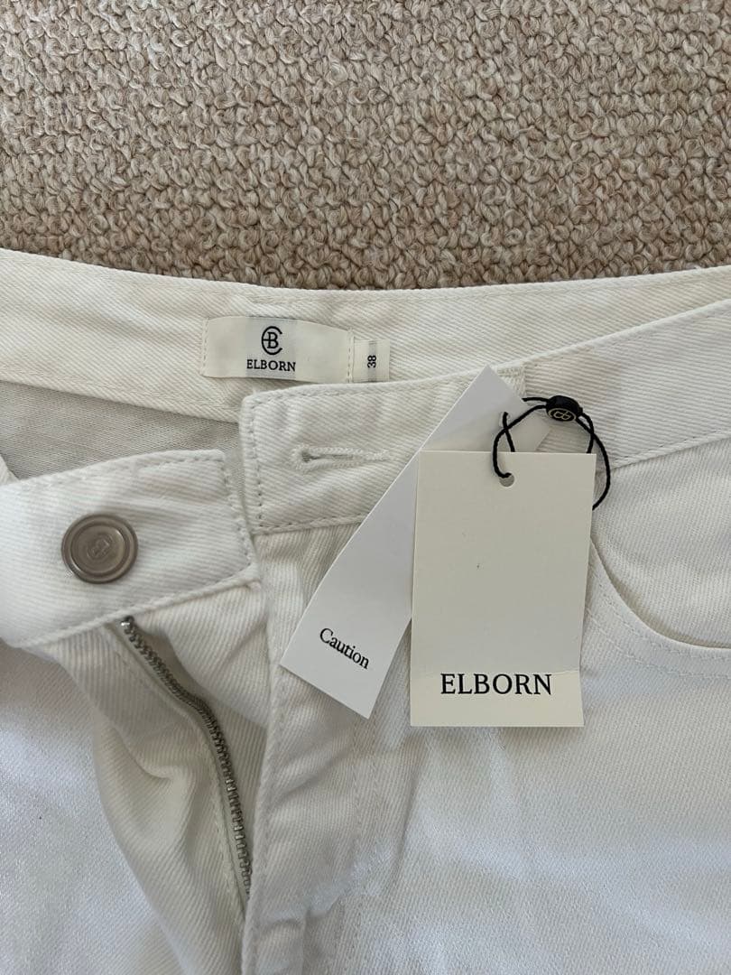 ELBORN（エルボーン）アポロ ワイドデニムパンツ ホワイト 38 新品未使用