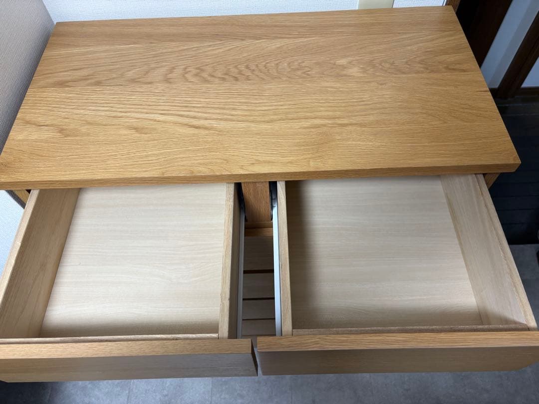廃盤希少 無印良品 6段チェスト 天然木（オーク材）送料込
