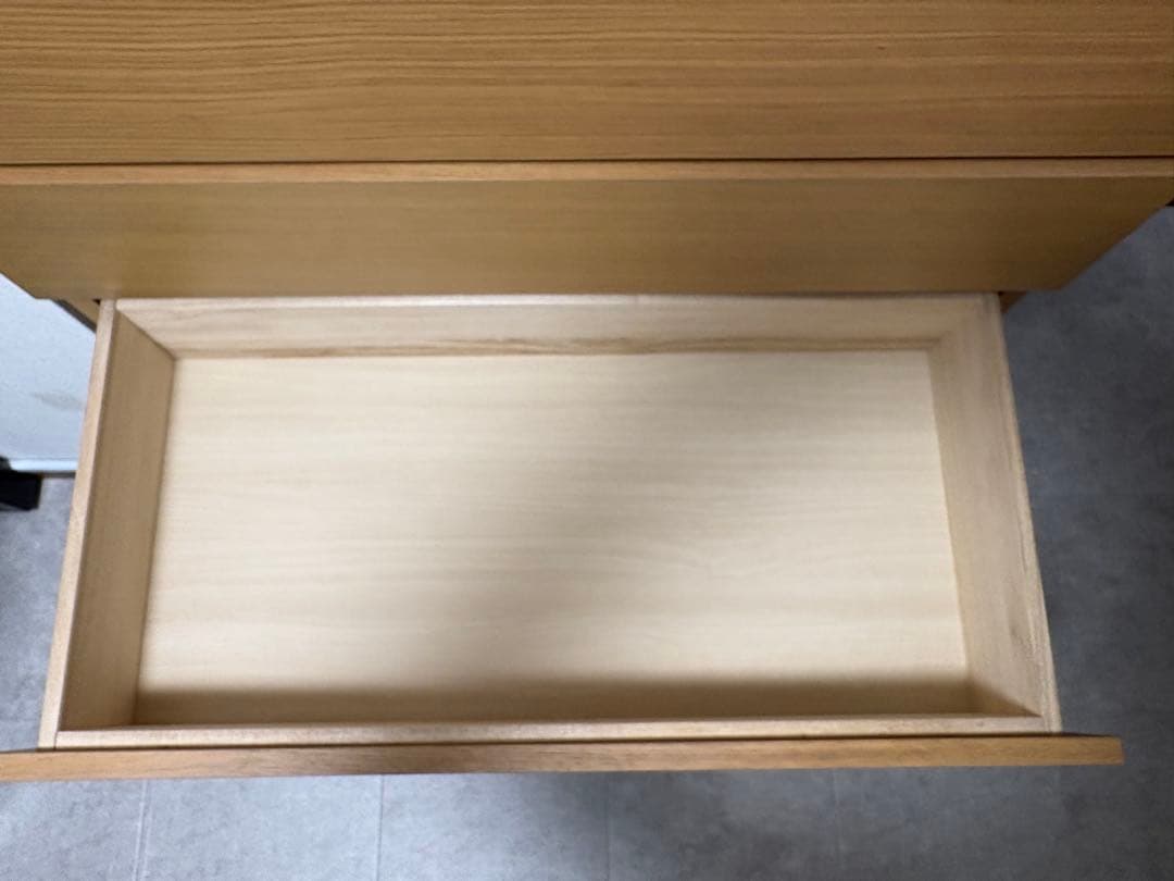 廃盤希少 無印良品 6段チェスト 天然木（オーク材）送料込