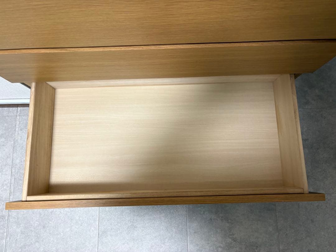 廃盤希少 無印良品 6段チェスト 天然木（オーク材）送料込