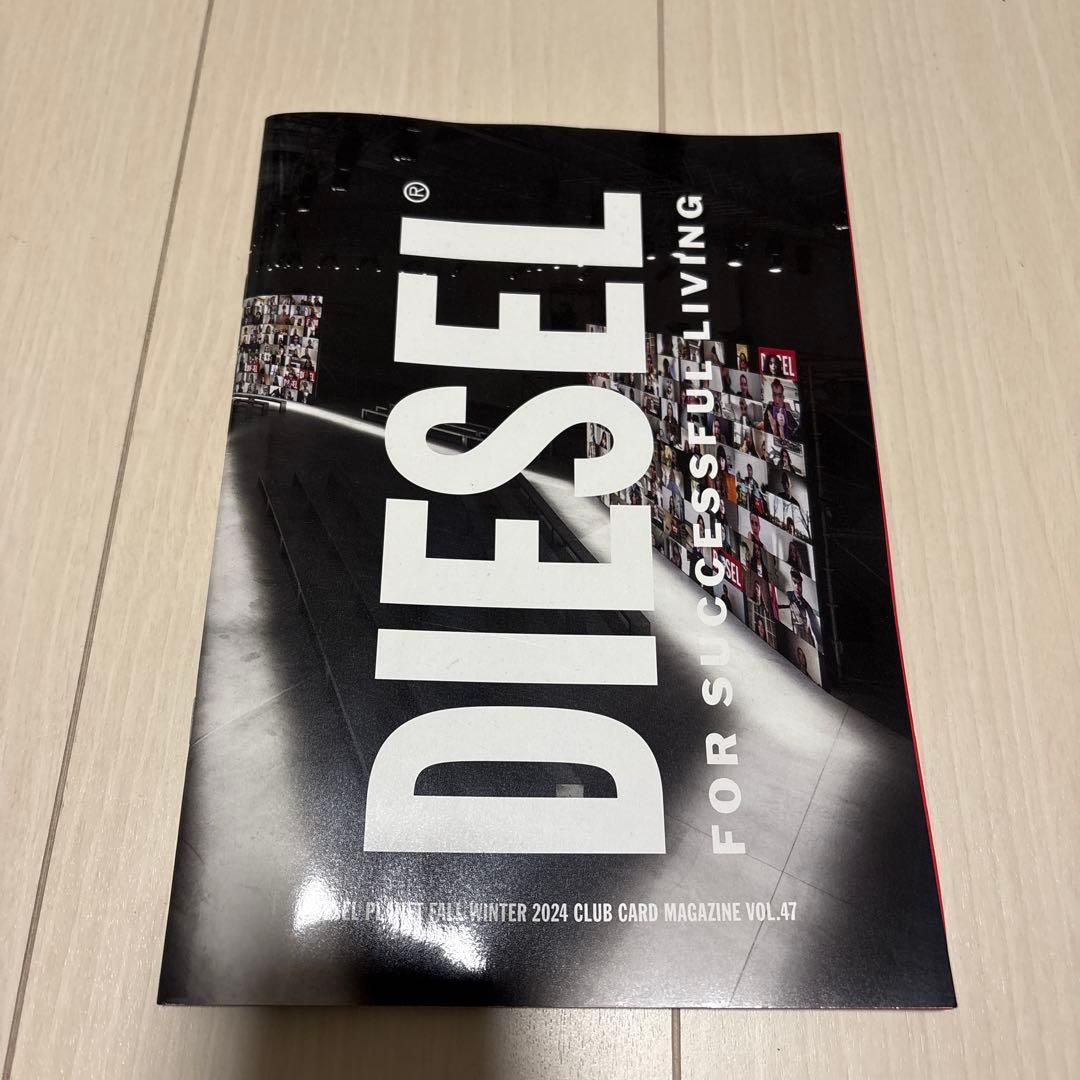 DIESEL シンプルチェーンネックレス　冊子、巾着付き