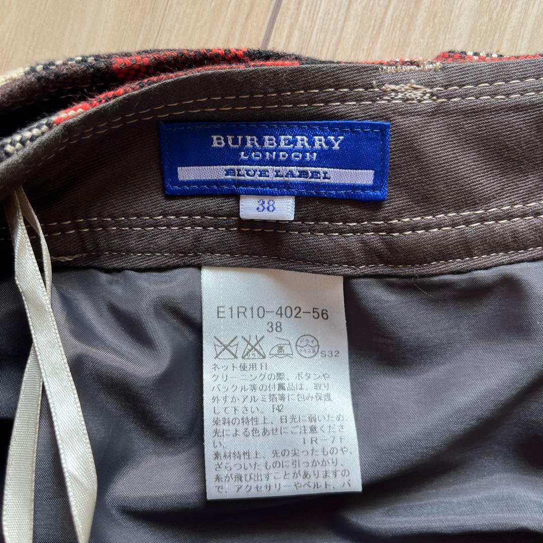 BURBERRY BLUE LABEL チェック柄キュロット 38