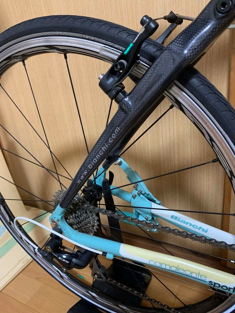 美品　BIANCHI ビアンキ カメレオンテ チェレステカラー シマノ105