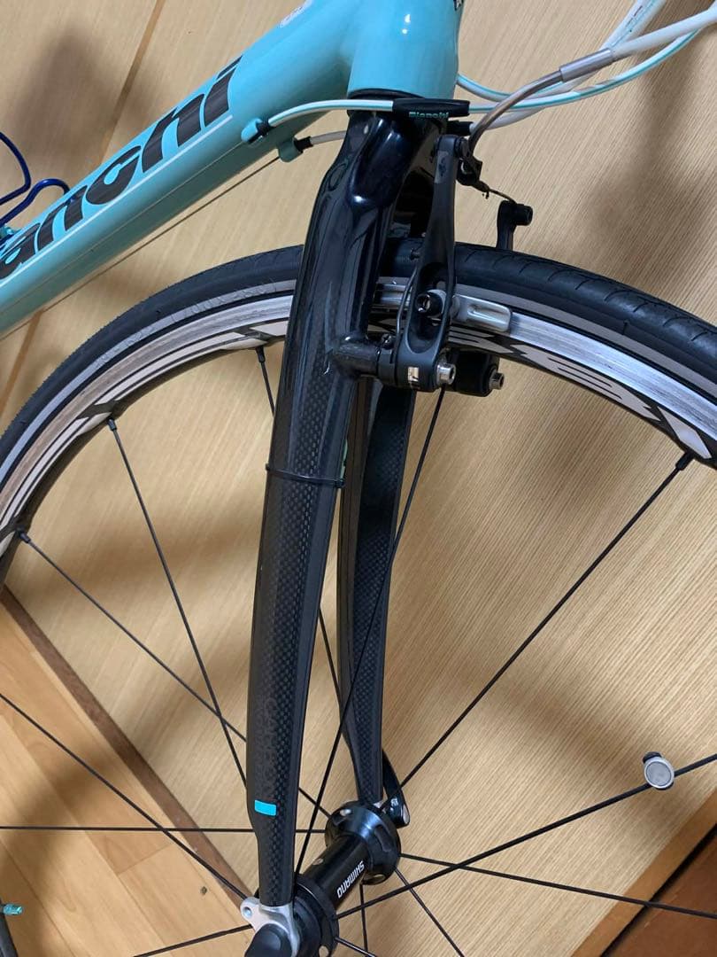 美品　BIANCHI ビアンキ カメレオンテ チェレステカラー シマノ105