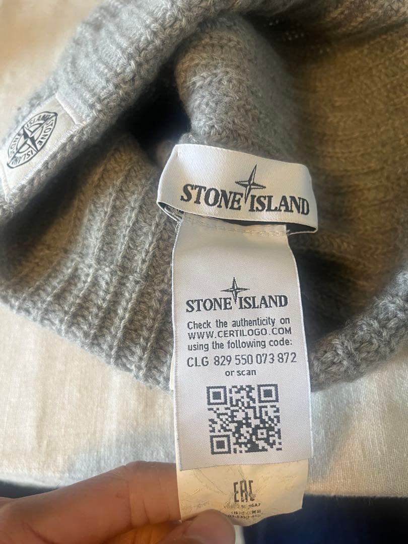 STONE  グレー ニット帽