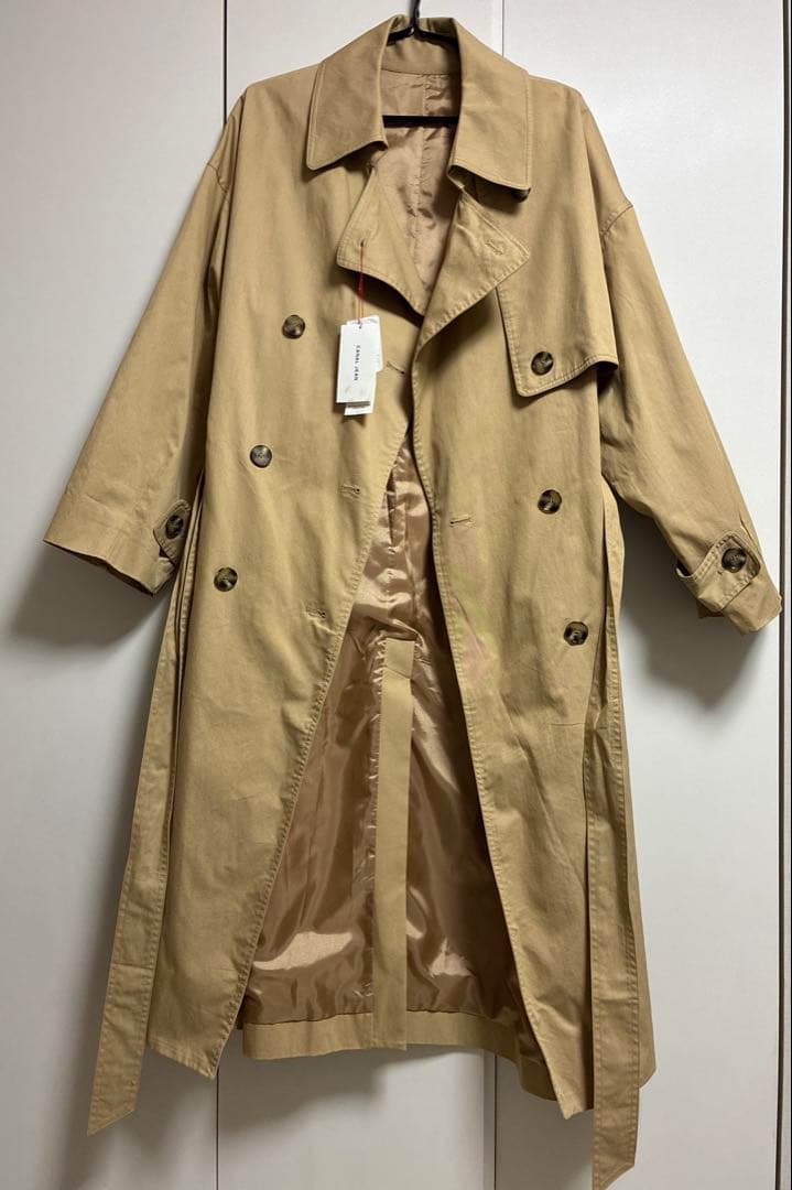 新品 CANAL JEAN ベージュ トレンチコート スプリングコート ロング