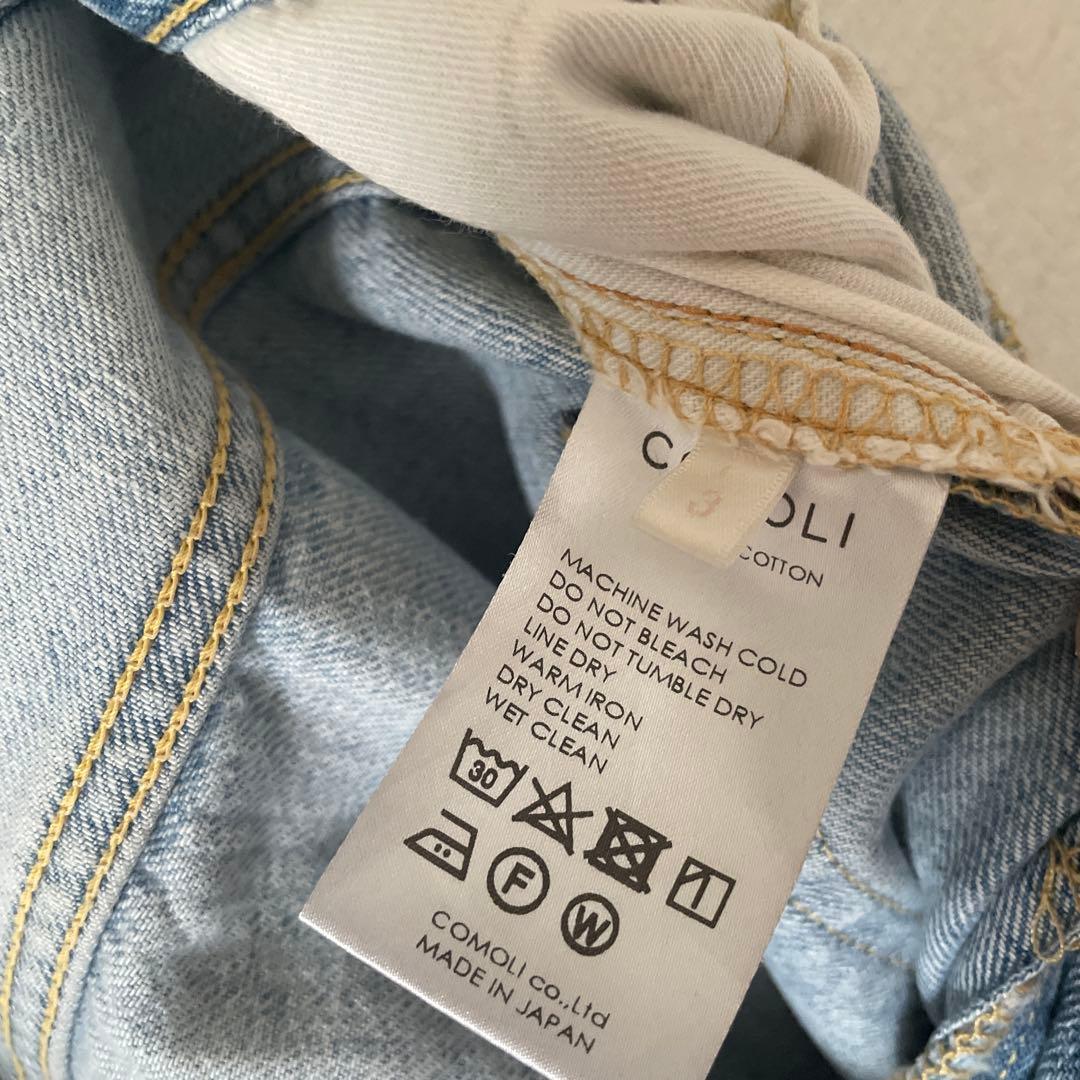 COMOLI 5Pデニム ブリーチ サイズ3 22AW