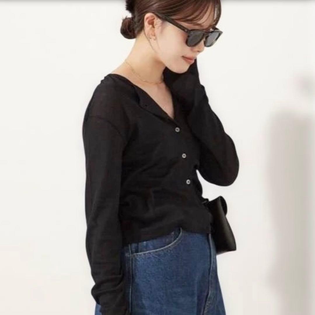 専用　Plage プラージュ　SHEER RIB CROPPED カーディガン