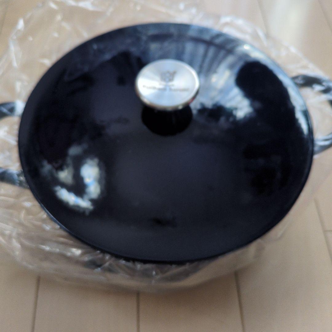 Kurihara Harumi 両手鍋 黒 約24cm