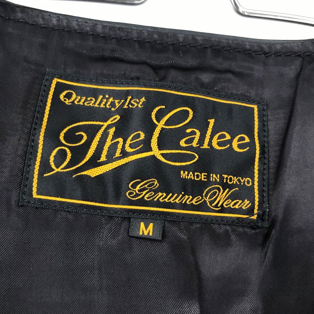 CALEE ベスト　レザー　M　牛革　ブラック