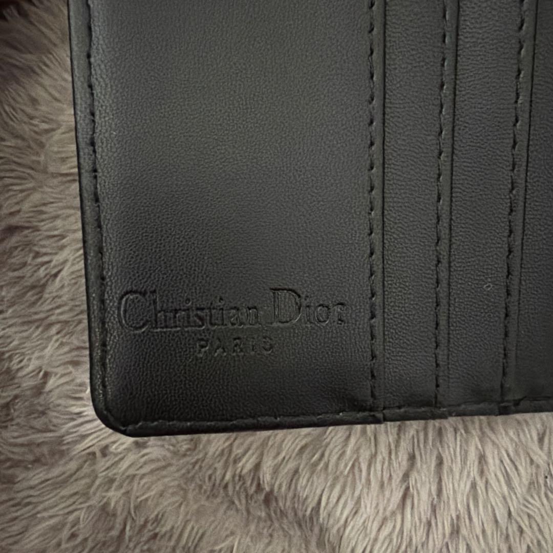 Dior ブラックレザー 二つ折り財布